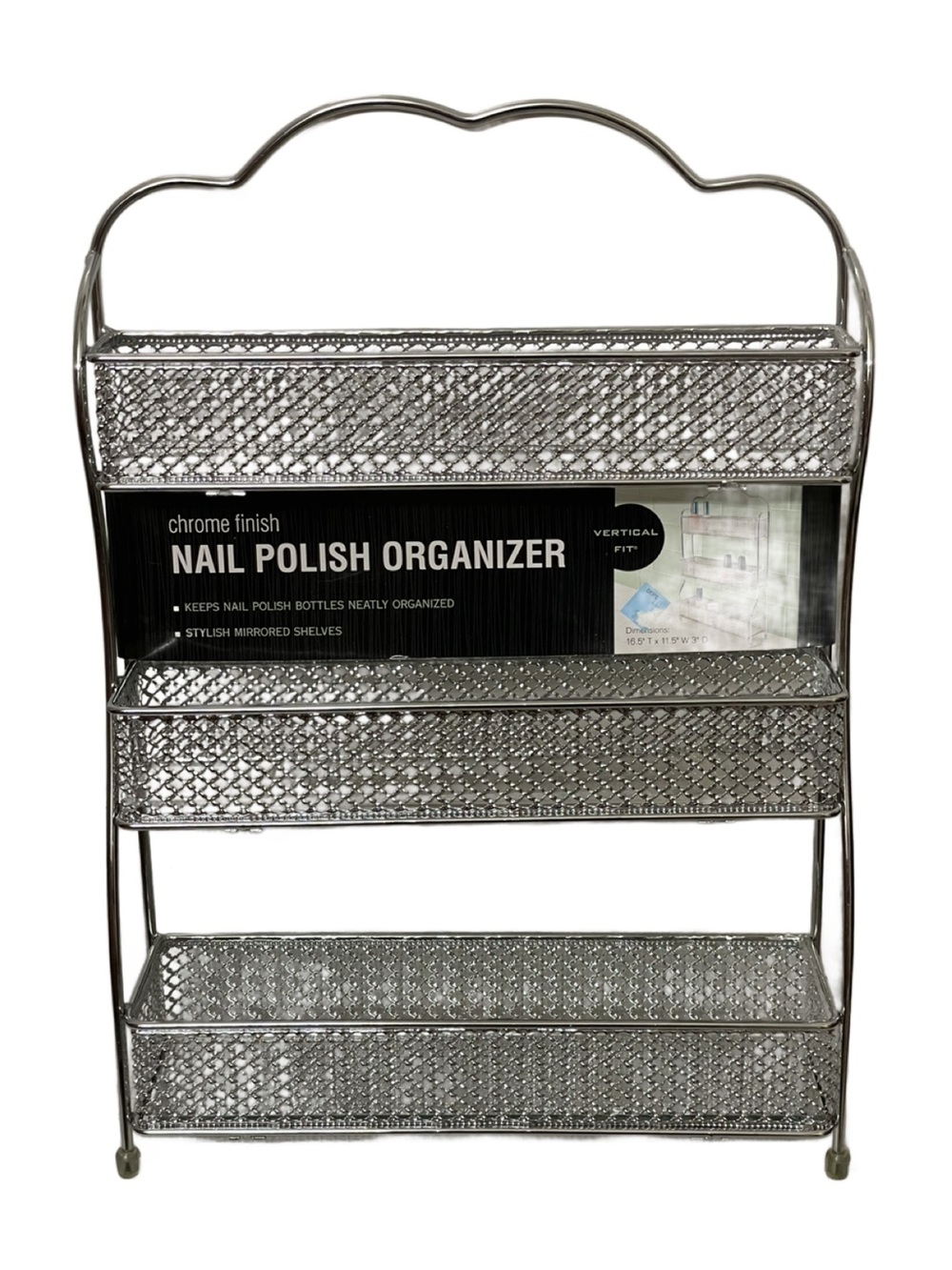 Chrome Finish Nail Polish Organizer Rack - 3 Tier (NWT)